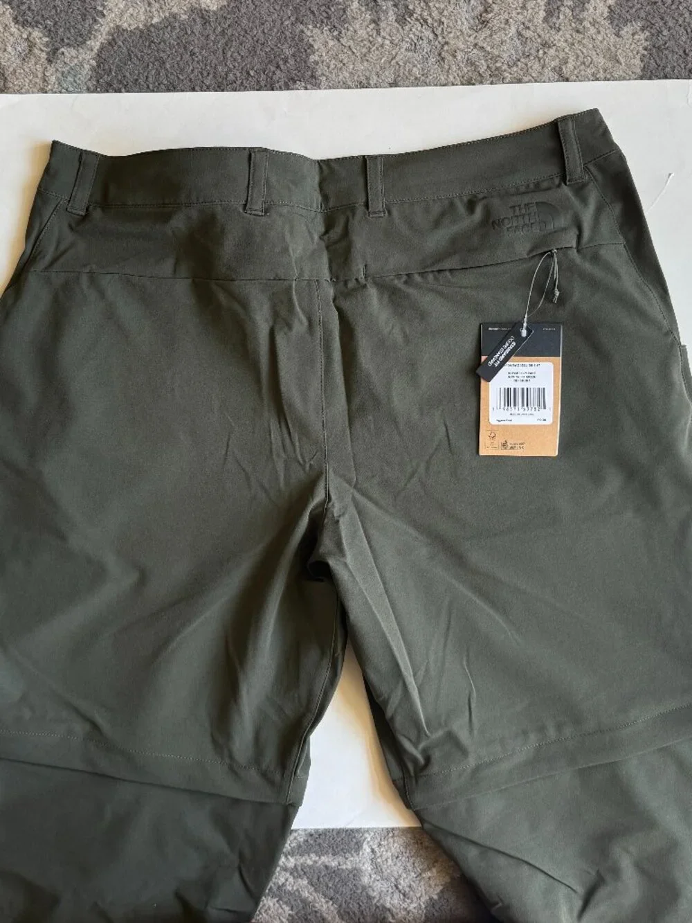 Mens The North Face Paramount Convertible UPF 40+ Pants New Taupe Green